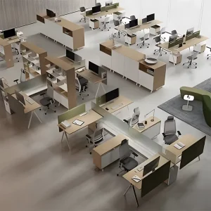 Commercial Office Furniture Table Office Partitions Computer Office Desk with Storage Cabinet Ergonomic Chair