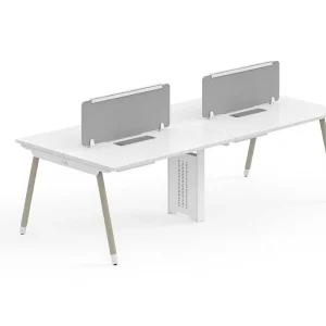 Commercial Office Workstation Desk with E0 MFC Board Steel Frame and Storage Cabinet for Project