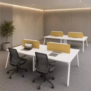 Commercial Office Workstation System Open Plan Bench Desk Modern Staff Workspace Furniture with Privacy Screen