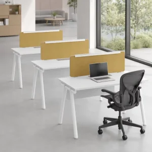 Commercial Open Workspace Furniture Modular Office Workstation Shared Staff Desk with Fabric Divider and Cable Management