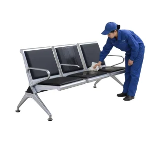 Commercial Outdoor Leisure Chair Polyurethane Iron Wood Steel Office Airport Hotel Waiting Rooms Park Use