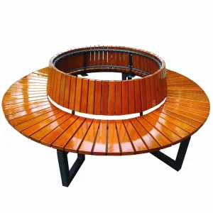 Commercial Outdoor Round Wood Bench Seat