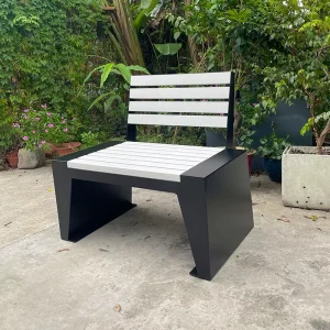 Commercial Outdoor Sitting Bench Garden Patio Bench Seat Outdoor Seating with Wpc Wood for Park