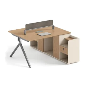Commercial Premium Modern Modular Durable Wooden MFC L-Shaped Office Partition Table Staff Workstation Desks