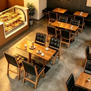 Commercial Restaurant Furniture Booth Sofa Seating Catering Bistro Fast Food Cafe Coffee Shop Dining Table Chairs Sets