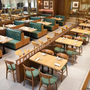 Commercial Restaurant Furniture Customized Luxury Leather Seating Booths Hot Pot Table Chair Set for Dining Home Bar