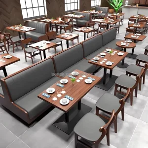 Commercial Restaurant Furniture Luxury Dining Seating Booth Sofa Sets for Coffee Cafe Fast Food Shop Hotel