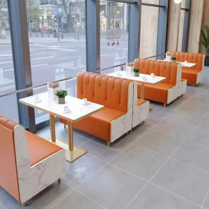 Commercial Restaurant Furniture Sets Cafe Fast Food Wooden Dinning Restaurant Table and Chair Set