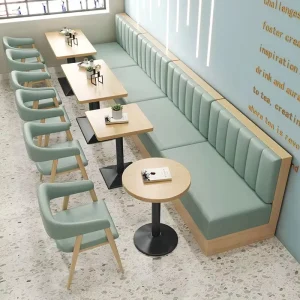 Commercial Restaurant Tables and Chairs Booth Sofa Sets Fast Food Furniture Mall Cafe Shop Booth Seat