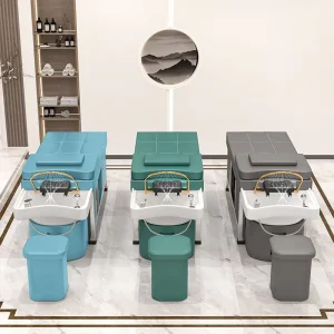 Commercial Salon Shampoo Chair Constant Temperature Water Circulation Multifunctional Features Stainless Steel Frame for
