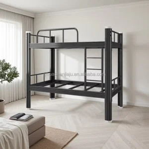 Commercial School Dormitory Student Hotel Knock Iron Double Decker Loft Durable Modern Design Luxury Frame Metal Bunk Bed