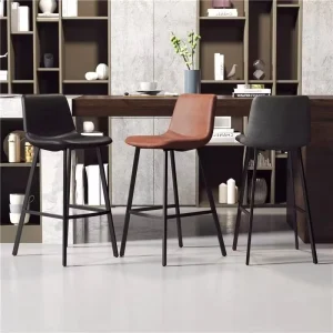 Commercial Stackable Bar Stool for Cafe Restaurant Bar Furniture with Custom Color Upholstered Seat