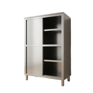 Commercial Stainless Steel 4 Door Vertical Bowl Storage Cabinet For Canteen Restaurant Hotel Hospital Kitchen