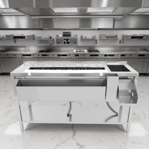 Commercial Stainless Steel Cocktail Table Bar Station