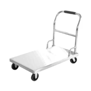 Commercial Stainless Steel Flatbed Trolley Foldable Kitchen Transport Cart