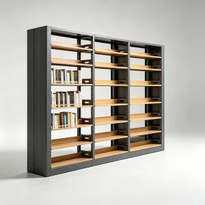 Commercial Stainless Steel Frame School Library Bookcase Adjustable Shelving Unit for University Classroom Reading Corner