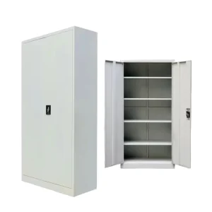 Commercial Steel Filing Cabinet 2 Door 4 Drawer Key Lock Adjustable Shelves
