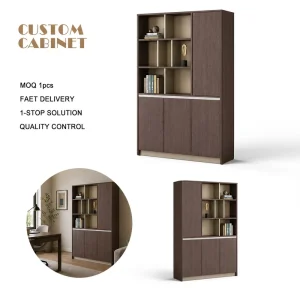 Commercial Wood Modern Office Storage Cabinet Minimalist Large Capacity Multi Layer Wooden Filing Cabinet