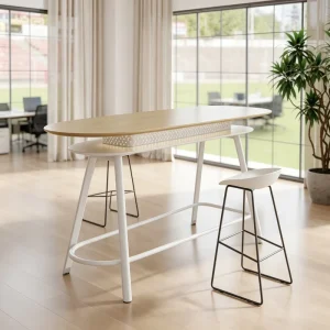 Communal High Table High Bar Table and Standing Desk in Modern Style for Modern Open Workspace Furniture Customizable