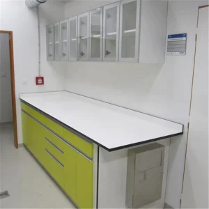 Compact HPL Science Lab Table Laboratory Furniture Chemical Resistant Surface Contemporary Design