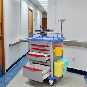 Compact Modern ABS Hospital Medical Trolley Cart Collapsible Stacked Medicine Cabinets Fold-up Waste Dental Clinic
