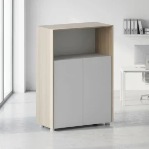 Compact Office Storage Cabinet with Cabinet Door 3 Tier Storage Cabinet for Office Documents and Supplies