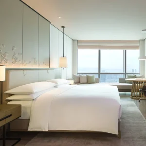 Complete Bedroom Furniture Set or Chambre a Coucher Complet with Bed and Storage for Hotel Home
