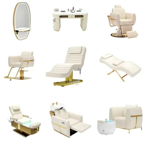 Complete Salon Set Hair Salon Equipment Styling Chair and Shampoo Bed Suit Salon Chair Set Beauty Package