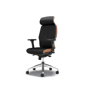 Comportable Backrest Angle Adjustable Splicing Design Leather Chair with Molded Foam Seat