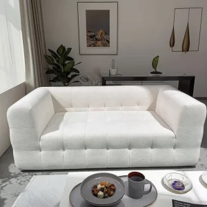 Compressed Sectional Sofa Set Modern Design Sponge Filled Fabric White Color Apartment Hotel Use Eco Friendly Durable