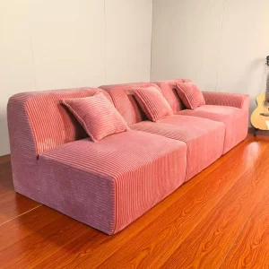 Compressed Sofa High Density Foam Roll Packed 2 Seater Boneless Sofa for Living Room