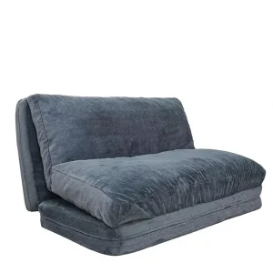 Compressed Two Seat Sofa Bed with Sponge Filling Fabric Upholstered Square Design Modern Cooling for Apartment Use
