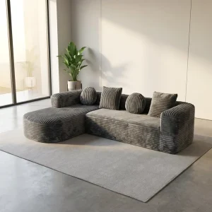 Compressible Couch With Space Saving Foldable Office Lounge Linen Fabric for Oem Odm Available Mid Century Modern