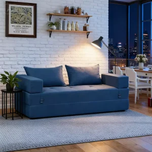 Compression Sectional Sofa Set Full Sponge Fabric Modular Design Small Apartment Sofa Bed Vacuum Compressed