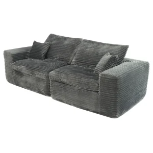 Compression Sofa Extendable Villa Use Vacuum Packed Space Saving Wear Resistant Upholstery Easy Unpack No Complex Assembly
