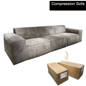 Compression Sofa High Density Foam Ergonomic Design Compact Packaging Easy to Install Modern Style Sofa