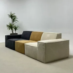 Compression Sofa Soft Corduroy Material Modular Sectional Sofa Space Efficient Easy Setup Modern Eco Friendly Sofa