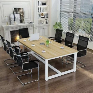 Conference Room Office Desk Chair Combination Modern Simple Design Rectangular Customizable Table for Employee
