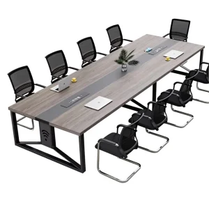 Conference Table Chair Combination Bar Table with Fireproof Belt Box Modern Minimalist Steel Frame Commercial Office Furniture