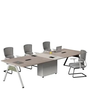 Conference Table Long Desk Small Meeting Room Chair Set Wabi sabi Style Bamboo Moveable Office Rectangular Business Negotiations