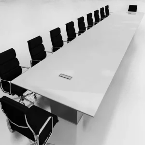 Conference Table With Outlets Workstation Curved Rectangular Conference Table Modern Chairs