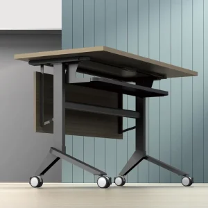 Conference Table for 4 to 8 Person Folding Rectangular Meeting Seminar Table for Boardroom