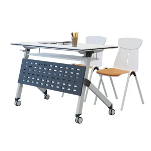 Conference Training Table Chair Combination Foldable Mobile Splicing Long Desk Double Seat Office Furniture Chinese Style Metal
