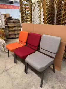 Congregation Church Chair Custom Used with Logo Back Pocket Suitable for Auditorium Conference Hall Theater Seats