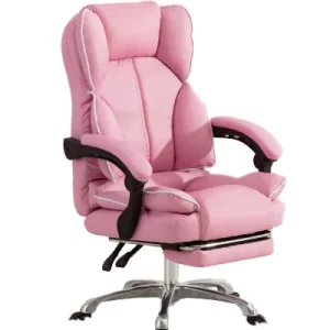 Contemporary Adjustable Executive Office Chair Comfortable Leather Mesh Headrest Big Tall Premium White