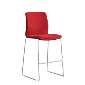 Contemporary Bar Stool Chair with Backrest and Footrest Tall Seating for Kitchen Island and Pub