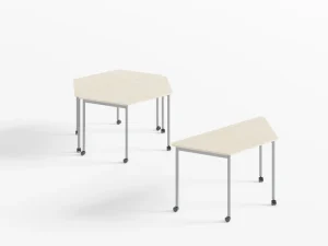 Contemporary Commercial Training Table Study Office Eco Friendly E0 MFC Powder Coated Top German Relief Texture Finish