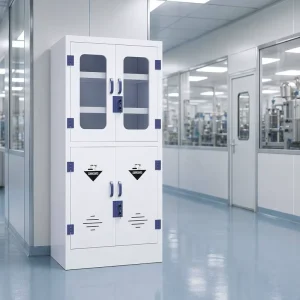 Contemporary Corrosive Resistant Grey PP 4 Door Safety Cabinet for Hospital Laboratory Furniture Acid Base Medicine