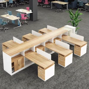Contemporary Cubicle Office Table Setup with Modular Office Desk Office Partitions for Hotels and Schools for Office Building