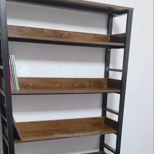 Contemporary Custom Living Room Home Furniture Sectional Composite Adjustable Bookshelf Indoor Metal Wooden Library Bookshelf